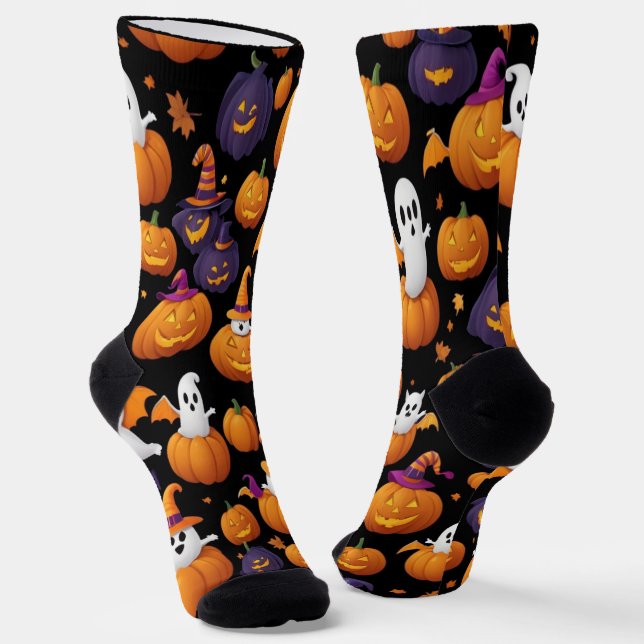 Chaussette Chaussettes amusantes Halloween Ghoost (Angulaire)