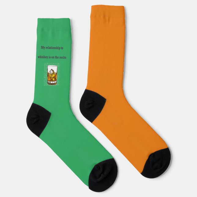 Chaussette Chaussettes au whisky orange et vert (Droite)