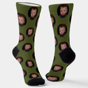 Chaussette Chaussettes avec photo de visage drôle personnalis
