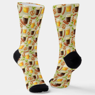 Chaussette Chaussettes Bière, Saucisse & Bretzel d'Oktoberfes