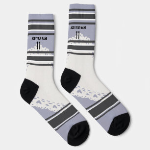 Chaussette Chaussettes Black and blue & orange - Nom Numéro
