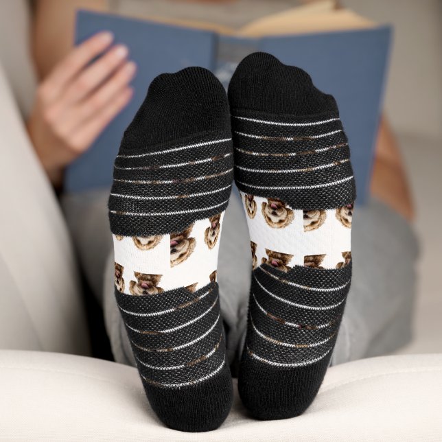 Chaussette Chaussettes blanches du Motif photo pour animaux d (Fond)