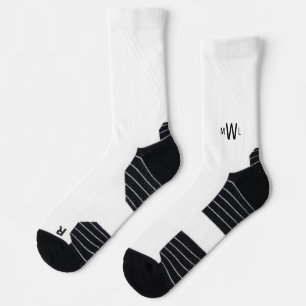 Chaussette Chaussettes blanches Monogrammes noires