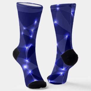 Chaussette Chaussettes bleu foncé à motif géométrique avec no