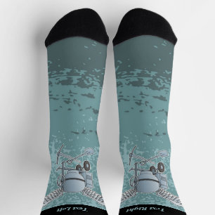 Chaussette Chaussettes bleu-gris en béton