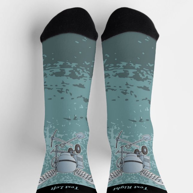 Chaussette Chaussettes bleu-gris en béton (Haut)