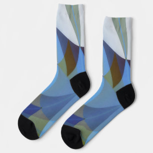 Chaussette Chaussettes bleues Abstraites