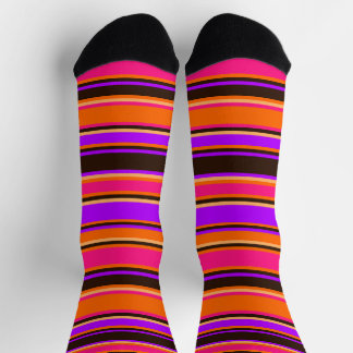 Chaussette Chaussettes Bold Orange, Magenta et Purple Crew