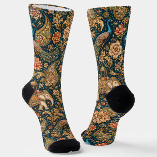Chaussette Chaussettes Brillantes Motifs Élaborés Sans Coutur