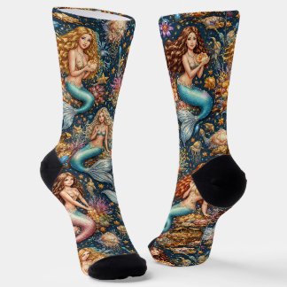 Chaussette Chaussettes Brillantes Motifs Élaborés Sans Coutur
