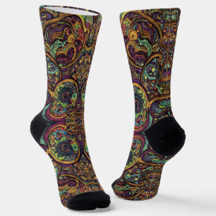 Chaussette Chaussettes brillantes Motifs élaborés sans coutur