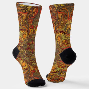 Chaussette Chaussettes Brillantes Motifs Élaborés Sans Coutur