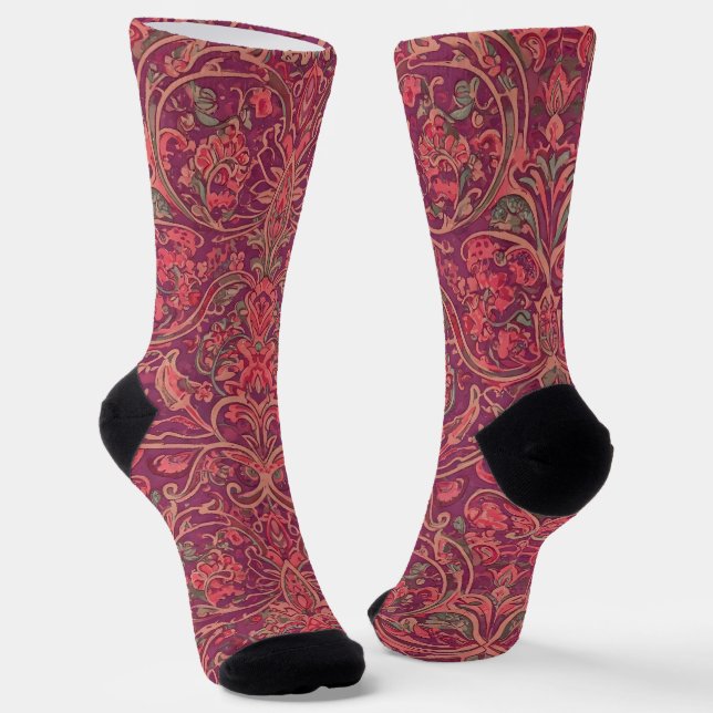 Chaussette Chaussettes Brillantes Motifs Élaborés Sans Coutur (Angulaire)
