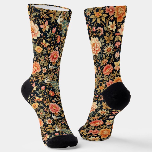 Chaussette Chaussettes Brillantes Motifs Élaborés Sans Coutur (Angulaire)