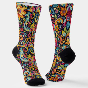 Chaussette Chaussettes Brillantes Motifs Sans Couture Élaboré