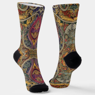 Chaussette Chaussettes Brillantes Motifs Sans Couture Élaboré