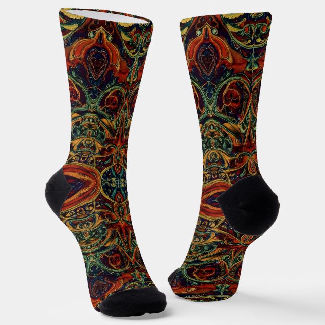 Chaussette Chaussettes Brillantes Motifs Sans Couture Élaboré (Angulaire)