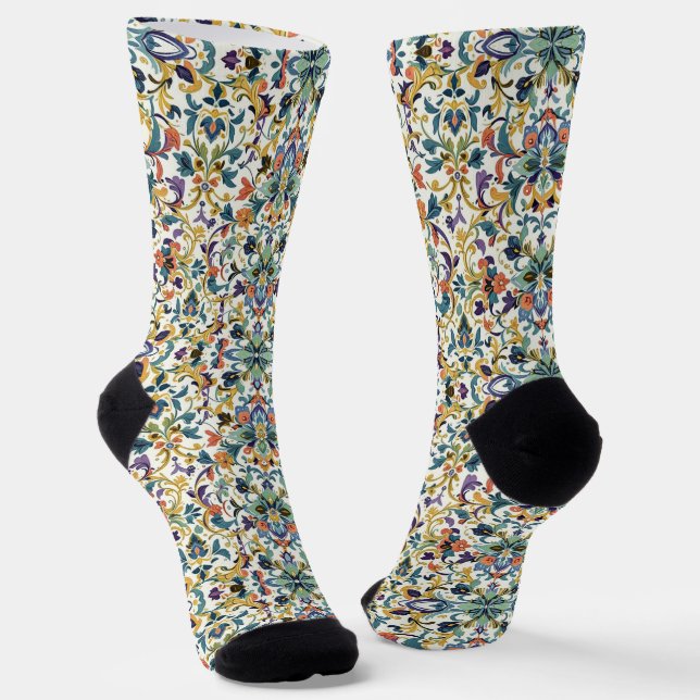 Chaussette Chaussettes Brillantes Motifs Sans Couture Élaboré (Angulaire)