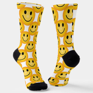 Chaussette Chaussettes Cadeau Imprimées Emoji Visage Smiley H