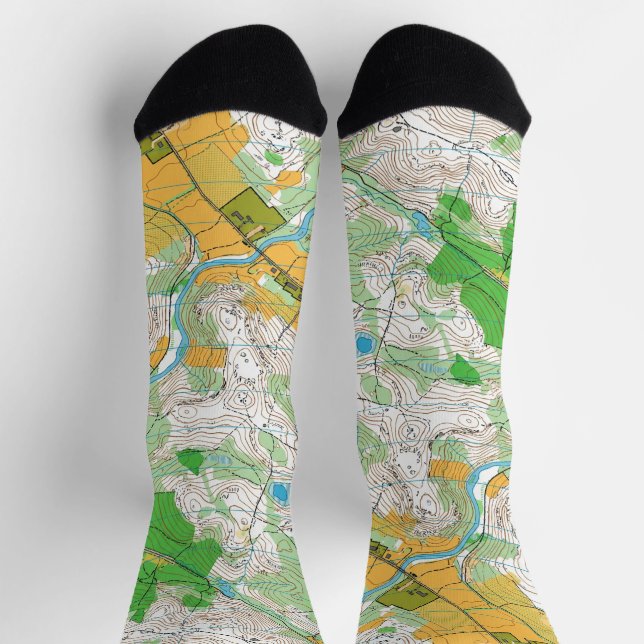 Chaussette Chaussettes - Carte de randonnée1 (Haut)