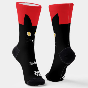 Chaussette Chaussettes Chat Noir Cadeau pour les Amateurs de