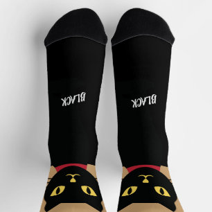 Chaussette Chaussettes Chat Noir Cadeau pour les Amateurs de 