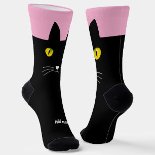 Chaussette Chaussettes Chat Noir Cadeau pour les Amateurs de 