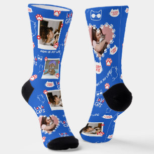 Chaussette Chaussettes Collage Photo de Chat de Compagnie Per