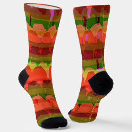 Chaussette Chaussettes colorées Abstraites Mountain Art