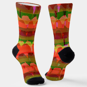 Chaussette Chaussettes colorées Abstraites Mountain Art