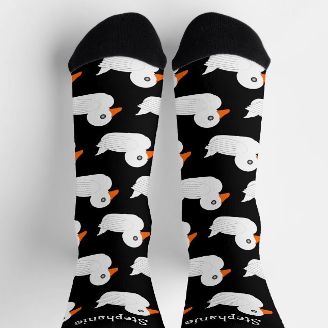 Chaussette Chaussettes Conception de canard blanc (Haut)