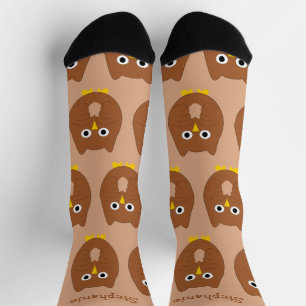 Chaussette Chaussettes Conception de Chouette Brown