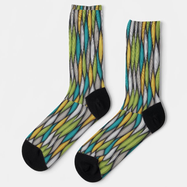 Chaussette Chaussettes couleur rétro | Mode de style vintage (Gauche)