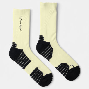 Chaussette Chaussettes Crème Personnalisées Nom Personnalisé 