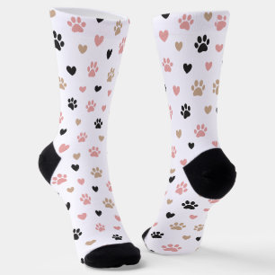 Chaussette Chaussettes Cute Paw Prints & Hearts – Cadeau pour