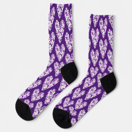 Chaussette Chaussettes d'amour du coeur Confetti violet