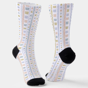 Chaussette Chaussettes d'art populaire scandinave avec motif