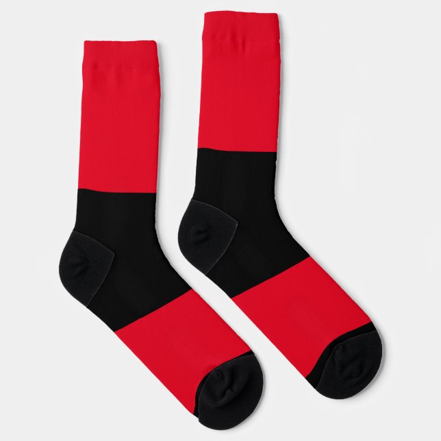 Chaussette Chaussettes de blocs de couleur - Rouge (Droite)
