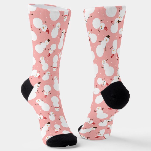 Chaussette Chaussettes de bonshommes de neige de Noël (Angulaire)