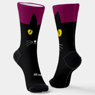Chaussette Chaussettes de chat noir cadeau pour les Amoureux