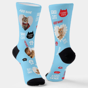 Chaussette Chaussettes de chat personnalisées pour les amoure