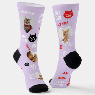 Chaussette Chaussettes de chat personnalisées pour les amoure