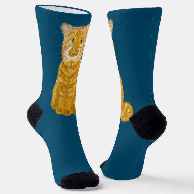 Chaussette Chaussettes de chat Punkin Orange Tabby (Angulaire)