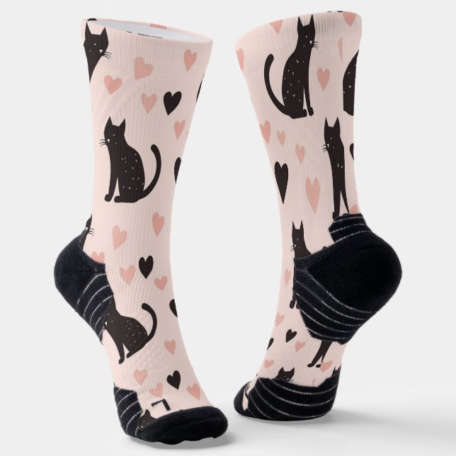 Chaussette Chaussettes de chat rose doux (Angulaire)