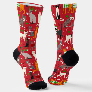 Chaussette Chaussettes de chats de Noël