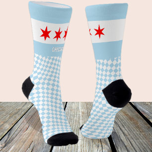 Chaussette Chaussettes de Chicago, mode du drapeau de Chicago