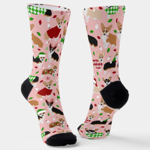 Chaussette Chaussettes de Chiens de Noël Corgi