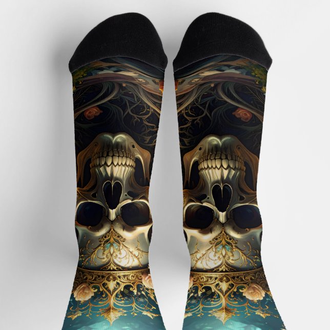 Chaussette Chaussettes de crâne de la forêt foncée (Haut)