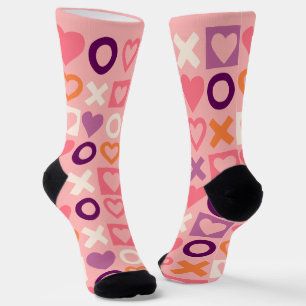 Chaussette Chaussettes de crew à motif cœur XO amour