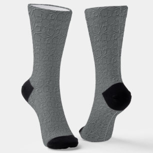 Chaussette Chaussettes de Crew de couleur unie avec motif ajo